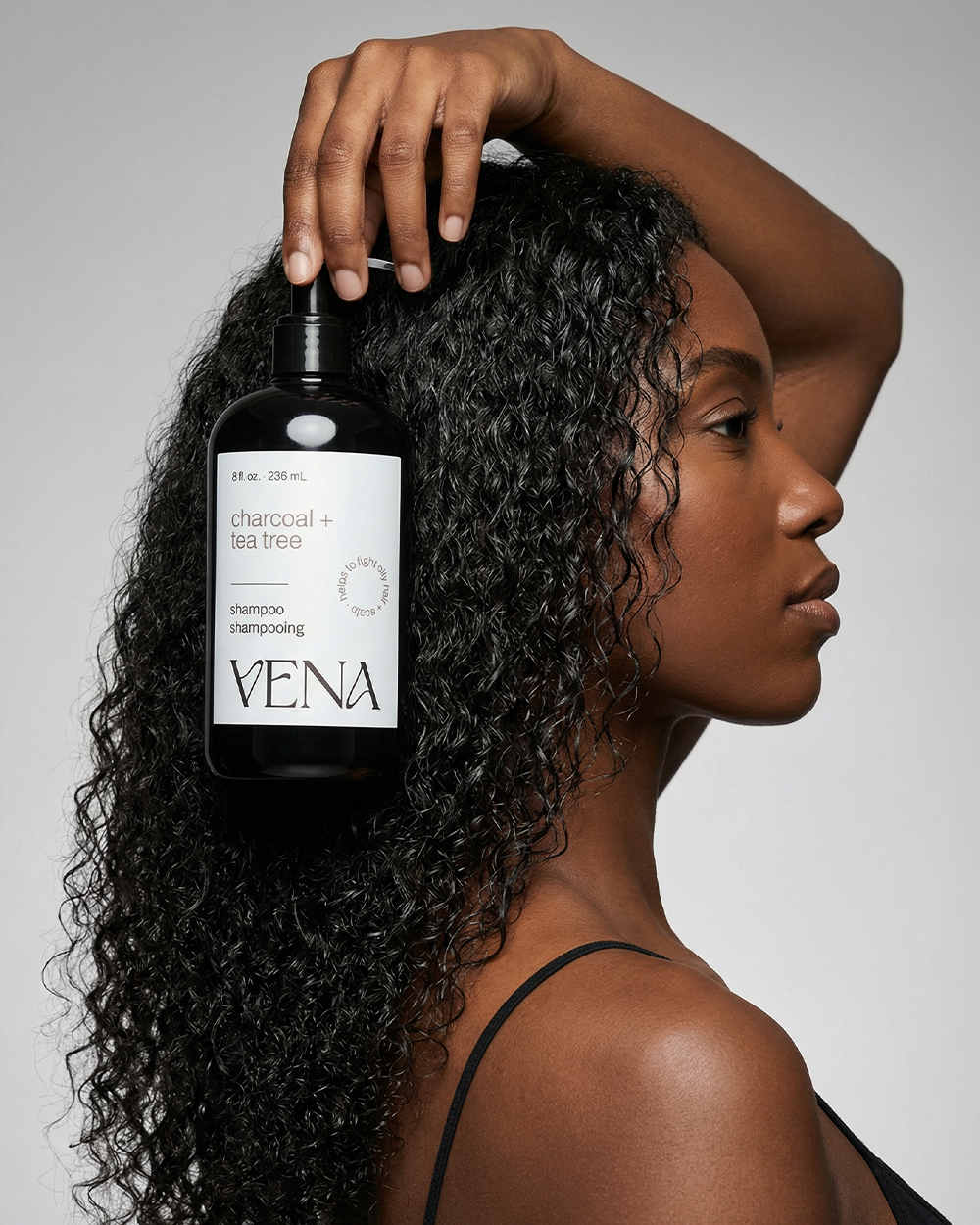 Charcoal + Tea Tree Shampoo (Oily Hair + Scalp)