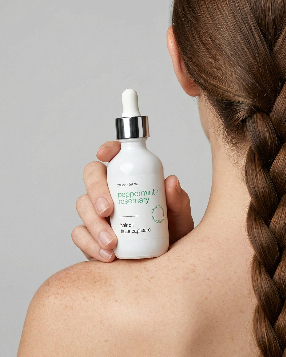 Peppermint + Rosemary Hair Oil (For Growth)